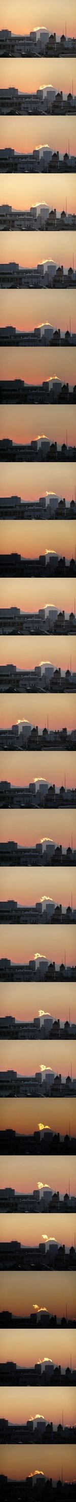 Mount Fuji erupting