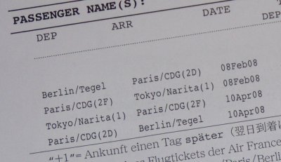 Airline Itinerary