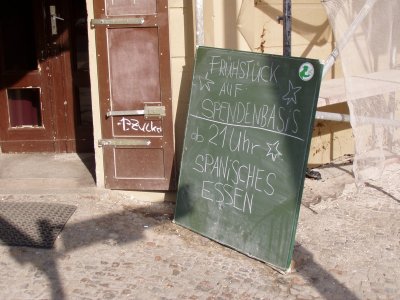 Frühstück auf Spendenbasis