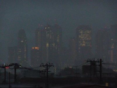 Evening rain over Shinjuku