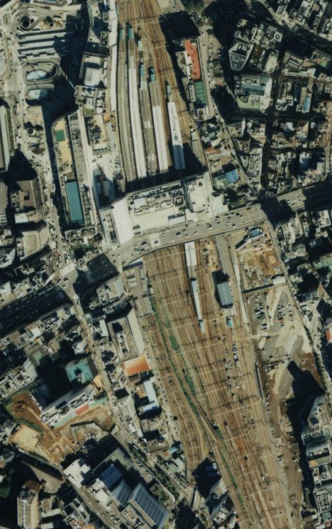 新宿駅 空中写真 1989年