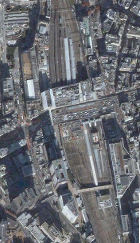 新宿駅 空中写真 2004年
