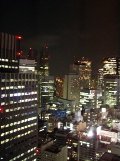 Blick vom Hotel in Tokio, Japan